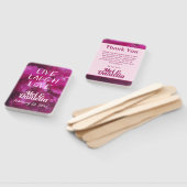 Live Laugh Love Paars Peony Wedding Bedankt Handwaaier (Niet-gemonteerd)