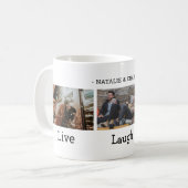 Live Laugh Love Photo Collage Koffiemok (Voorkant links)