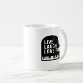 Live Laugh Love Piano Grand Piano Pianist Quote Koffiemok (Voorkant rechts)