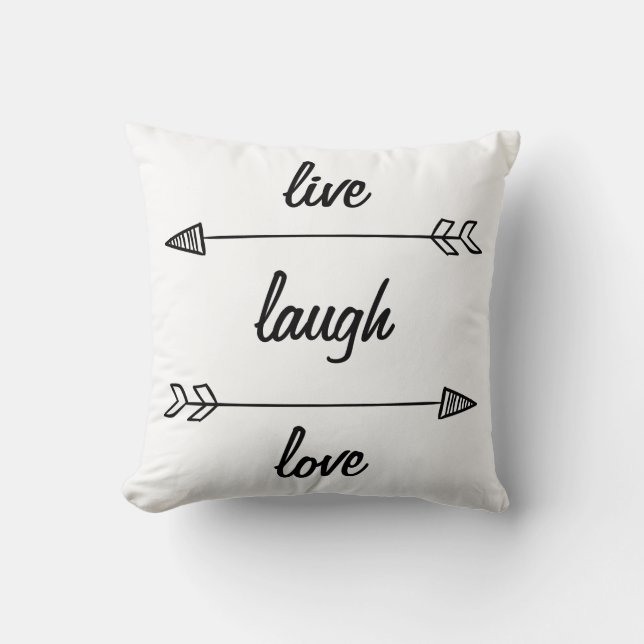 Live Laugh Love Pillow Kussen (Voorkant)