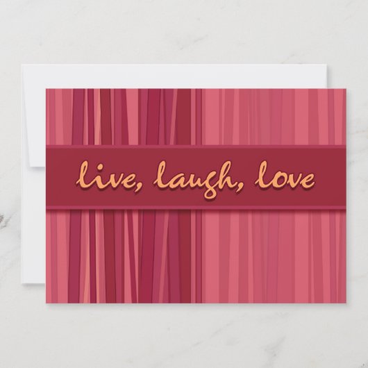 Live Laugh Love Pink Moederdag Uitnodiging (Voorkant)