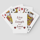 Live Laugh Love Pokerkaarten (Achterkant)