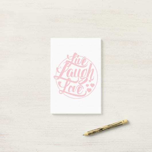 Live Laugh Love Post-it® Notes (Op bureau)