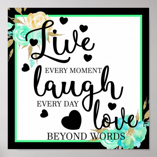 Live Laugh Love Poster (Voorkant)