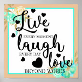 Live Laugh Love Poster (Voorkant)