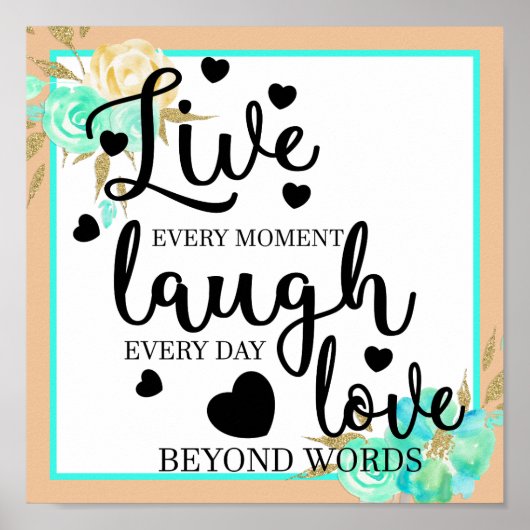 Live Laugh Love Poster (Voorkant)
