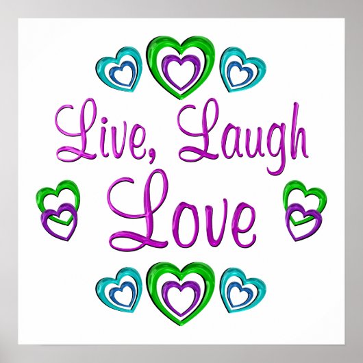 Live Laugh Love Poster (Voorkant)