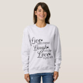 Live Laugh Love Quote Print Trui (Voorkant volledig)