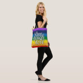 Live Laugh Love Rainbow All-Over-Print Canvas tas (Op model)