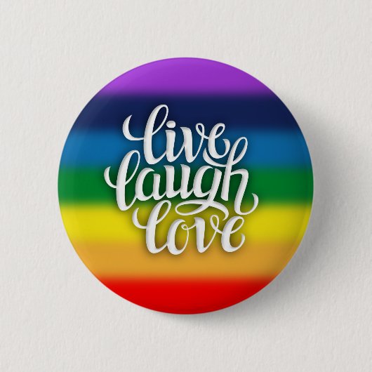 Live Laugh Love Rainbow Button (Voorkant)