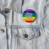 Live Laugh Love Rainbow Button (In situ)
