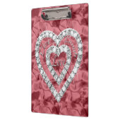 Live Laugh Love Red Diamond Hearts Cliboard Klembord (Links)