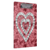 Live Laugh Love Red Diamond Hearts Cliboard Klembord (Rechts)