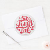Live Laugh Love Ronde Sticker (Envelop)