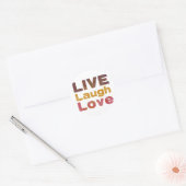 Live Laugh Love Ronde Sticker (Envelop)