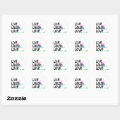 Live Laugh Love Ronde Sticker (Vel)