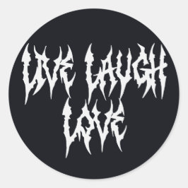 Live, Laugh, Love Ronde Sticker