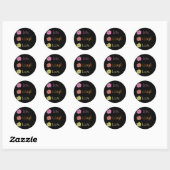 Live Laugh Love Ronde Sticker (Vel)