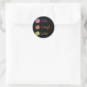 Live Laugh Love Ronde Sticker (Tas)