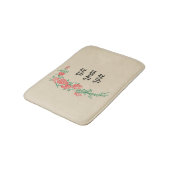 Live Laugh Love Roos Pattern Bath Mat (Gekanteld)