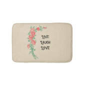 Live Laugh Love Roos Pattern Bath Mat (Voorkant)