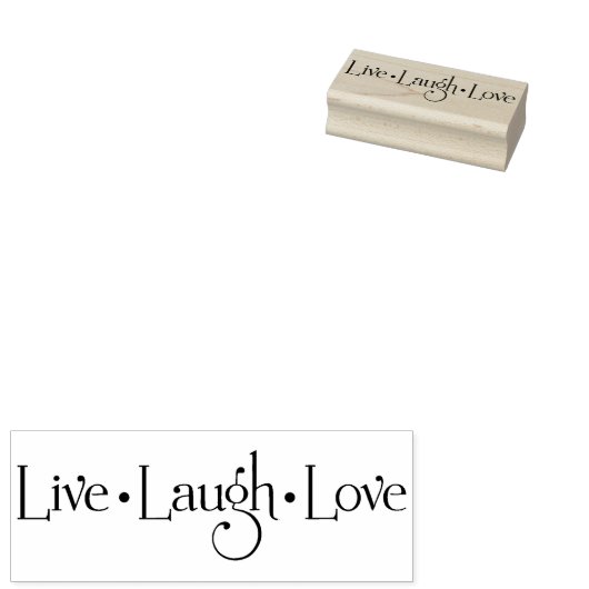 Live Laugh Love Rubberstempel (Gestempeld)