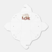 Live, Laugh, Love Rustic Floral Letters Bedankdoosjes (Uitgevouwen)