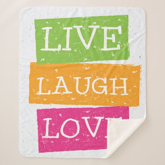 Live Laugh Love Sherpa Deken (Voorkant)