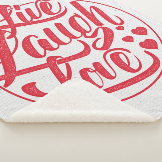 Live Laugh Love Sherpa Deken (3/4)