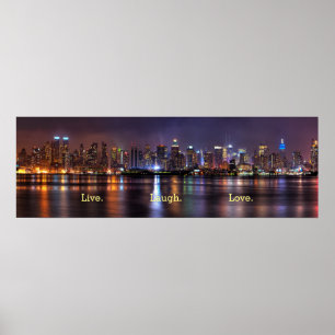 Live Laugh Love Skyline Poster