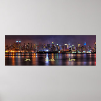 Live Laugh Love Skyline Poster