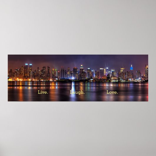 Live Laugh Love Skyline Poster (Voorkant)
