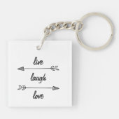 Live, Laugh, Love Sleutelhanger (Achterkant)