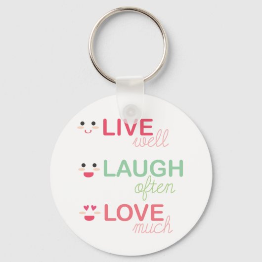 Live Laugh Love Sleutelhanger (Voorkant)