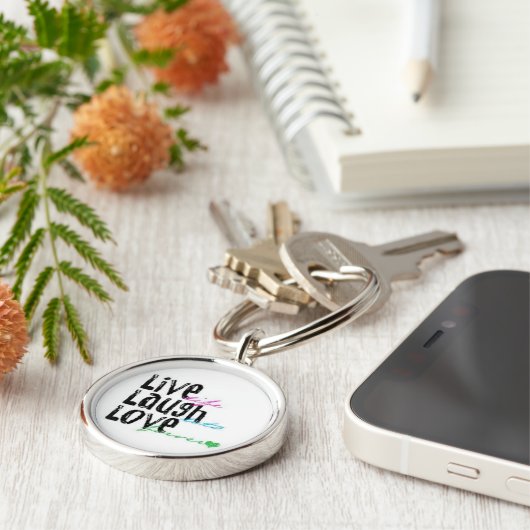Live Laugh Love Sleutelhanger (Zijkant)