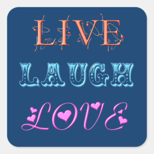 Live Laugh Love Square Stickers
