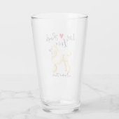 Live Laugh Love Standard Poodle Glass Glas (Achterkant)