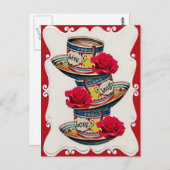 Live Laugh Love Stapked Teacups Briefkaart (Voorkant / Achterkant)