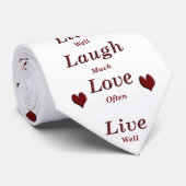 Live Laugh Love Stropdas (Opgerold)