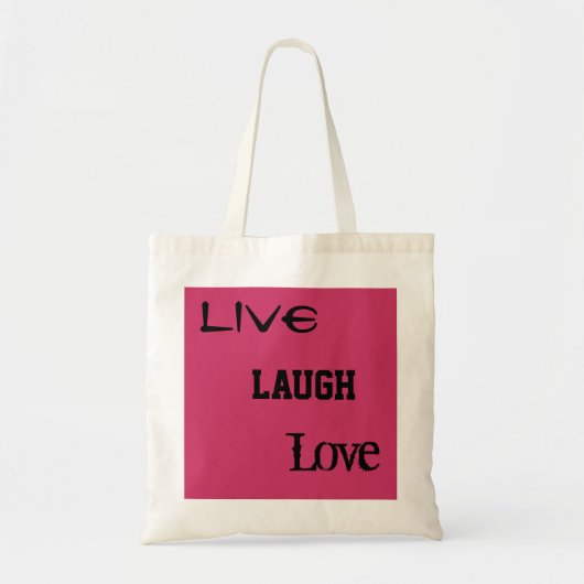 Live Laugh Love Tote Bag (Voorkant)