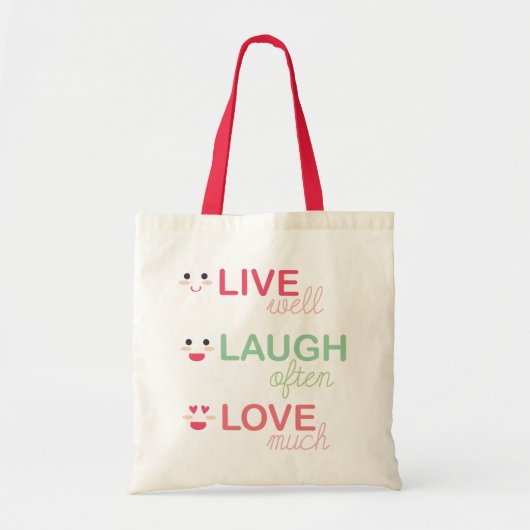Live Laugh Love Tote Bag (Voorkant)
