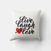 Live Laugh Love Valentijn Calligrafie Sierkussen (Achterkant)