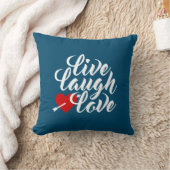 Live Laugh Love Valentijn Calligrafie Sierkussen (Deken)