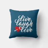 Live Laugh Love Valentijn Calligrafie Sierkussen (Achterkant)