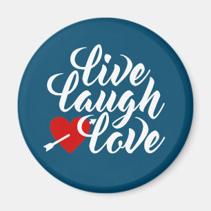 Live Laugh Love Valentijn Calligraphy   Magneet