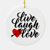 Live Laugh Love Valentijn Calligraphy | ORNAMENT (Achterkant)