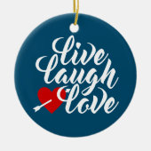 Live Laugh Love Valentijn Calligraphy | ORNAMENT (Voorkant)