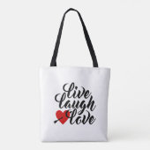 Live Laugh Love Valentijn Kalligrafie | Tote bag (Achterkant)