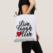Live Laugh Love Valentijn Kalligrafie | Tote bag (Dichtbij)