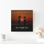 Live Laugh Love Vierkante Klok (Huis)